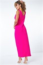 Pink Petite Twist Front Maxi Dress, Image 3 of 5