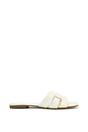 White XY LONDON White 'Luci' Strappy Slider Sandals With Square Toe, Image 1 of 5