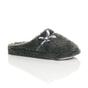 Grey AJVANI Grey Fleece Mules Slippers, Image 1 of 5
