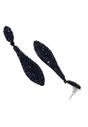 Navy Blue AVANT-GARDE PARIS Navy Blue Diva Collection Drop Earrings, Image 3 of 5
