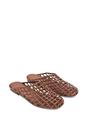 Brown 'Opera' Slip On Cage Jelly Mule Flat Summer Sandals, Image 4 of 5