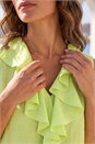 Lime Petite Frill Front Vest Top, Image 4 of 4