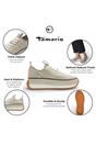 Gold Tamaris Gold Tamaris Beige Platform Lace Sneakers, Image 2 of 8