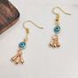 Silver Evil Eye Dangle Drop Earrings, Image 3 of 5