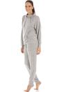 Light Grey Comfy Fit Marl Hacci Pyjama set, Image 4 of 5