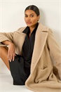 Black Collared Shift Shirt Dress, Image 2 of 5
