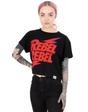 Black David Bowie For Cropped Short Sleeved T-Shirt, Image 1 of 6