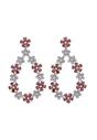 Red Diva Dainty Floral Dangle Earrings, Image 1 of 5