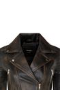 Tortoishell Infinity Leather Tortoishell Brando Cropped Leather Jacket-Longtown, Image 5 of 6