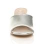 Silver AJVANI Silver Mid Block Heel Peep Toe Mules Sandals, Image 6 of 6