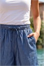 Indigo Petite Elasticated Waist Shorts, Image 4 of 4