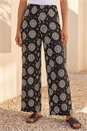 Black Petite Printed Texture Stretch Trouser, Image 2 of 4