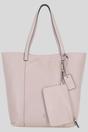 Beige 'Serela' Real Leather Shoulder Bag with Detachable Pouch, Image 1 of 4