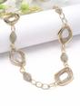 Beige Geometric Shell Link Statement Necklace, Image 3 of 3