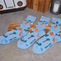 Blue 1 Pack Novelty Cotton Blue Vegetable Vegan Socks, Image 3 of 4