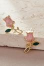Pink Pink Tulip Flower Stud Earrings, Image 3 of 3