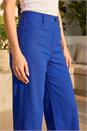 Midnight Blue Cropped Stretch Culotte, Image 4 of 4