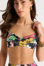 Multi Multi Tropical Floral Twist Front Bikini Top, Image 1 of 4