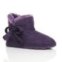 Purple AJVANI Purple Faux Fur Lined Ankle Boots Slippers, Image 1 of 6