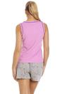 Lilac Camille Lingerie Lilac Cat Motif Short Cotton Pyjama Set, Image 3 of 5