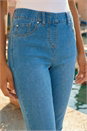 Denim Blue Cropped Stretch Denim Jegging, Image 4 of 4