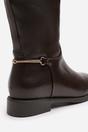 Dark Brown 'Nyla' Knee High Boots With Low Flat Heel, Image 6 of 7