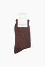 Chocolate Plain Combed Cotton Glitter Socks, Image 4 of 4