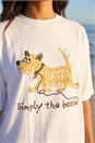 Ivory  Cotton Simply The Bestie T-Shirt, Image 4 of 5