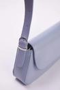 Blue WOVCOR Blue Flap Over Baguette Shoulder Bag, Image 3 of 4