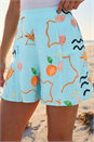 Blue Dusk Beach Print Shorts, Image 2 of 5