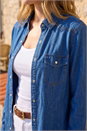 Blue Denim Front Pocket Shirt, Image 4 of 4