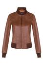 Tan MA-1 Leather Bomber Jacket-Abbotsford, Image 2 of 5