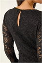 Black Dusk Baroque Lace Stretch Top, Image 5 of 5