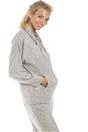 Grey Camille Lingerie Grey Long Sleeve Cowl Neck Pyjama set, Image 2 of 5