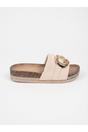Beige iKrush Beige Mia Womens Embellished Cork Platform Sliders, Image 1 of 4
