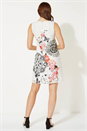 Ivory  Mixed Floral Butterfly Print Lace Shift Dress, Image 3 of 5