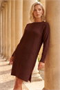 Rust Petite Knit Dress, Image 1 of 4