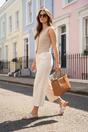 Beige Cordelia Mirrored Disc Embellished H Sandals, Image 5 of 5