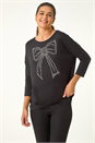 Black Hotfix Bow Top, Image 4 of 5