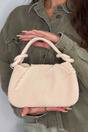 Beige Woven Mini Bag With Handle and Body Strap, Image 3 of 5