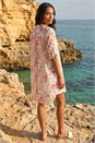 Pink Floral Print Longline Blouse, Image 3 of 4