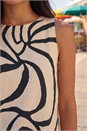 Ivory  Mono Abstract Print Shell Top, Image 3 of 3