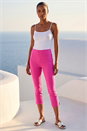 Pink Stud Hem Stretch Trousers , Image 2 of 4