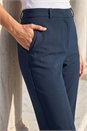 Navy  Long Straight Leg Stretch Trouser, Image 4 of 4