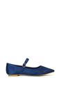 Navy XY LONDON Navy 'Aimee' Flat Mary Jane Ballerina Pumps, Image 1 of 5