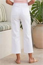 White Cropped Stretch Culotte, Image 3 of 4