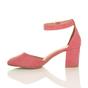 Coral AJVANI Coral Mid Block Heel Ankle Strap 2 Part Heels, Image 3 of 6