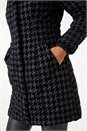Black Dogtooth Flock Coat, Image 5 of 5