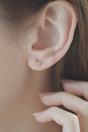 Rose Gold Mia Gioielli Rose Gold Sterling Silver Dainty Flower Studs, Image 2 of 3