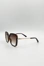 Brown Oversized Square Sunglasses In Tortoiseshell, Image 3 of 4